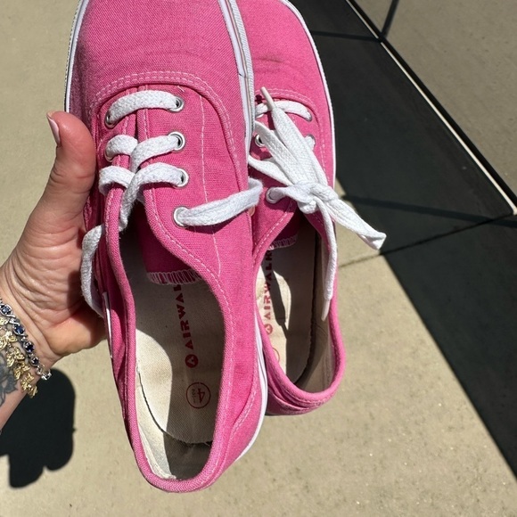 Air walk, pink white soul lace sneaker size girls Y4.5 - Picture 5 of 8
